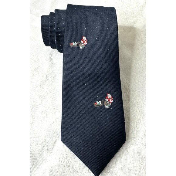 Wembley Other - VTG Santa Claus Wemlon By Wembley Neck Tie Christmas Holiday Sleigh Toys 56”